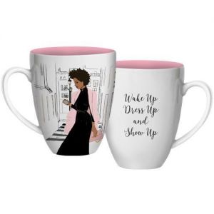 Wake Up Dress Up Show Up African American Mug