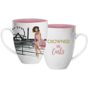 Crowned in Curls  African American Mug