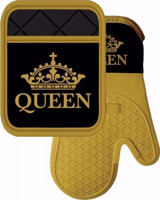 Queen Oven Mitt and Pot Holder