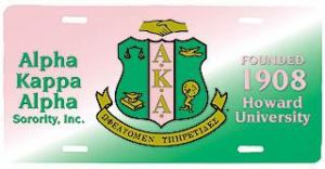 Alpha Kappa Alpha License Plate