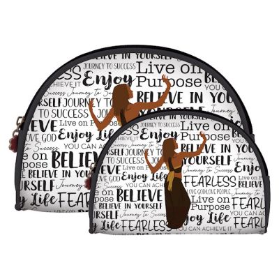 Believe Black Art Cosmetic Bag Set