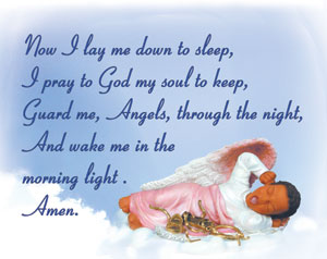 African American Children's Prayer Inspirational Canvas Art