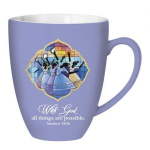 With God Lavender African American Mug #2